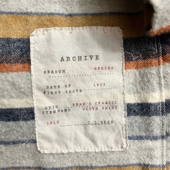 L L Bean Signature Men’s 1933 Chamois Cloth Shirt Size Small - Picture 5 of 8